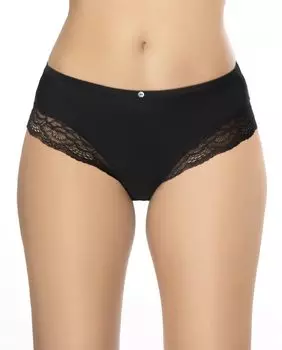 Высокие женские трусики с кружевом Conturelle, черный