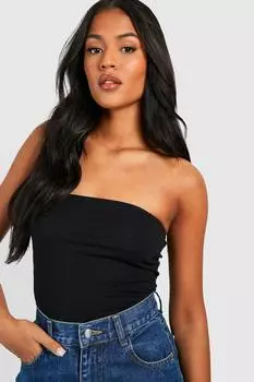 Высокий базовый укороченный топ-бандо boohoo, черный