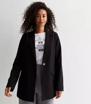 Высокий черный пиджак New Look, черный