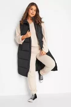 Высокий длинный жилет с капюшоном Long Tall Sally, черный