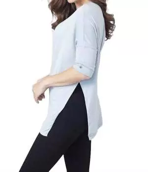 Высокий-низкий топ в сиреневом цвете ANGEL