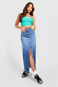 Высокий объединенный укороченный топ-бандо Boohoo, бирюзовый