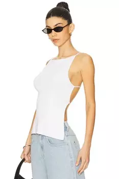 Высокий прямой топ на шею Weworewhat, classic white