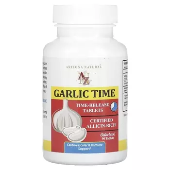 Высокоэффективная добавка Arizona Natural Garlic Time, 90 таблеток
