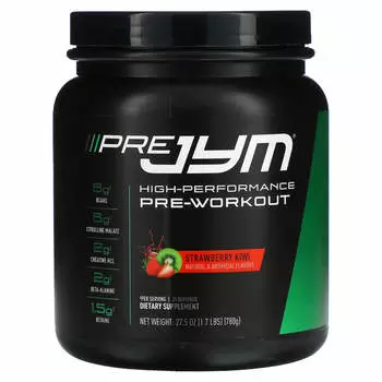 Высокоэффективное Средство JYM Supplement Science перед тренировкой, клубника и киви, 780 г