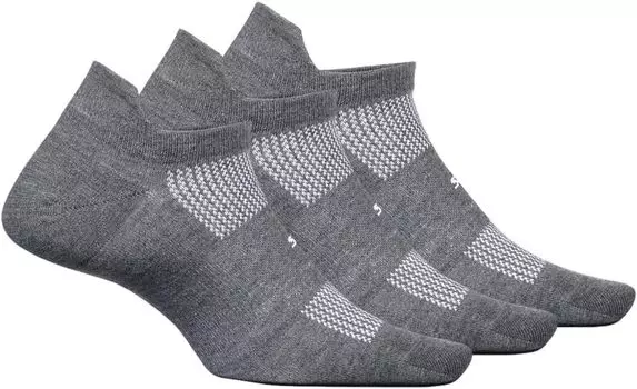 Высокоэффективные подушки, вкладка «Не показывать», упаковка из 3 пар Feetures, цвет Heather Gray