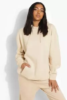 Высокое худи оверсайз Boohoo, серый