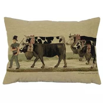 Высококачественная деревенская подушка GOBELIN с тиканным колокольчиком Almabtrieb 45 x 30 см Windschief Living