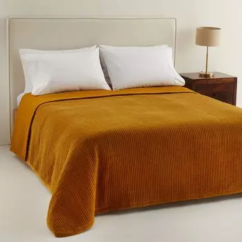 Высококачественное хлопковое одеяло Seldon. El Corte Ingls, горчица