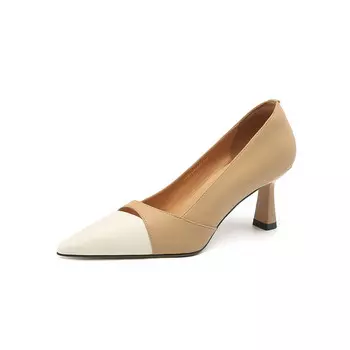 Высококачественные туфли ручной работы на высоком каблуке для женщин Catlv1=Shoes, цвет Apricot