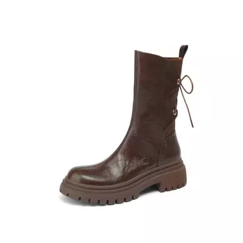 Высококачественные женские ботильоны ручной работы Catlv1=Shoes, коричневый