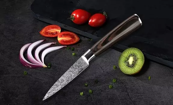 Высококачественный нож, кухонный нож, универсальный нож, нож для овощей с деревянной ручкой и очень острым лезвием WLK