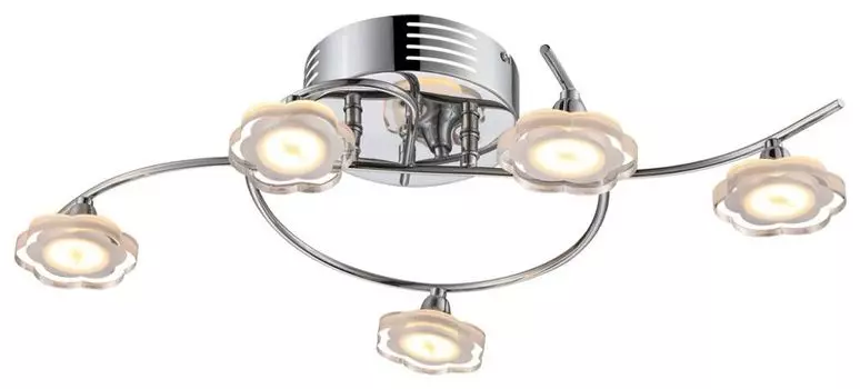 Высококачественный светодиодный потолочный светильник с цветочным узором. etc-shop, серебро