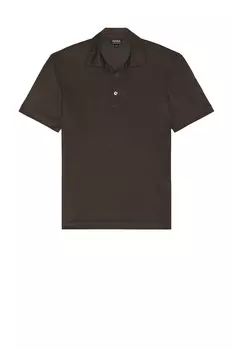 Высокопроизводительное поло Zegna, темно-коричневый
