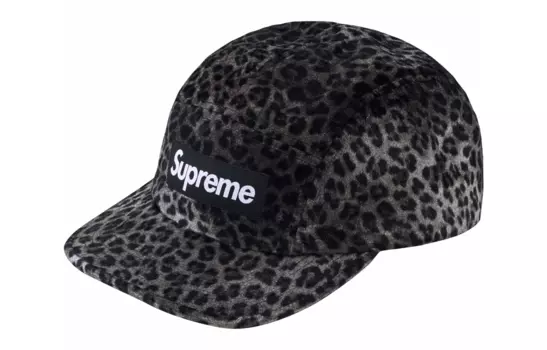 Кепка Supreme Leopard Velvet, черный