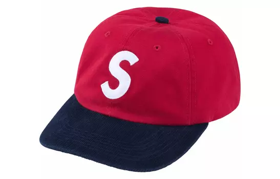Кепка Supreme 2 Tone S Logo, красный / темно-синий