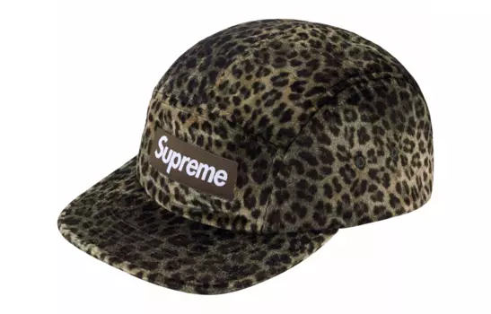Кепка Supreme Leopard Velvet, оливковый