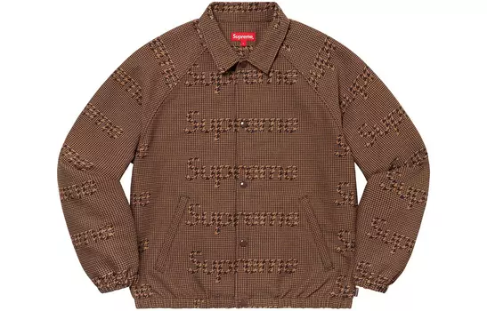 Куртка Supreme Houndstooth Logos Snap, синий