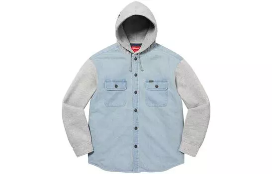 Куртка флисовая Supreme на пуговицах, черный