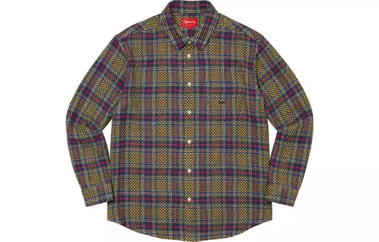 Рубашка Supreme в мелкую клетку, черный