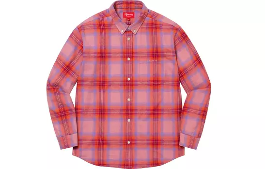 Рубашка Supreme в клетку, черный / фиолетовый