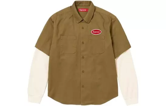 Рубашка Supreme Thermal Sleeve, оливковый