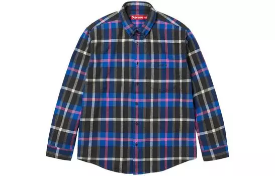 Рубашка фланелевая Supreme, синий