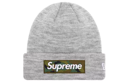 Шапка Supreme New Era, серый / камуфляжный