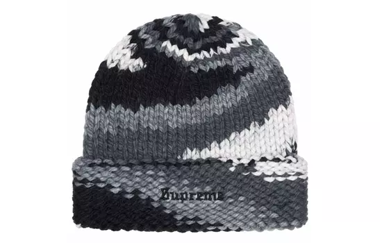 Шапка Supreme Gradient Spacedye, черный / белый
