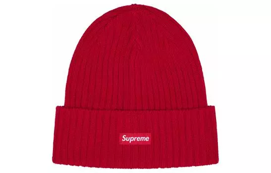 Шапка Supreme с логотипом, красный / белый