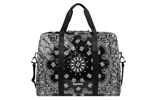 Сумка Supreme, черный / белый