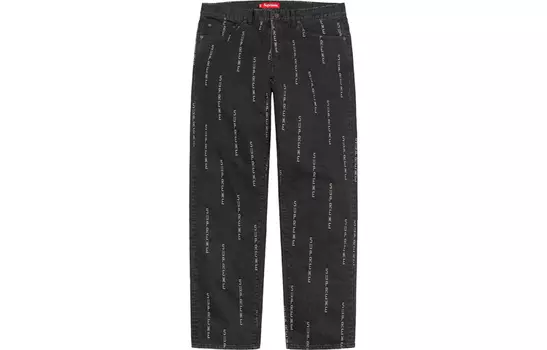 Джинсы Supreme Logo Stripe, черный