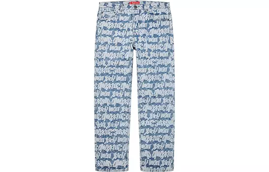 Джинсы Supreme Fat Tip Jacquard, черный