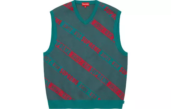 Жилет Supreme Stripe, черный / серый