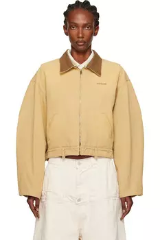 Выстиранная рабочая куртка We11Done, бежевый