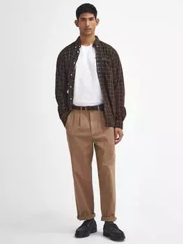Выстиранные эластичные брюки свободного покроя Barbour, цвет Stone