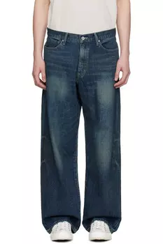 Выстиранные джинсы dp wide Neighborhood, индиго
