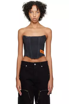 Выстиранный топ Heron Preston, черный