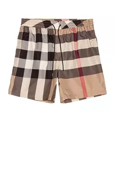 Взорванные плавки в клетку Guildes Burberry, цвет Archive Beige