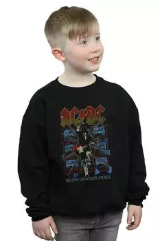 Взорвите свою толстовку с видео AC/DC, черный