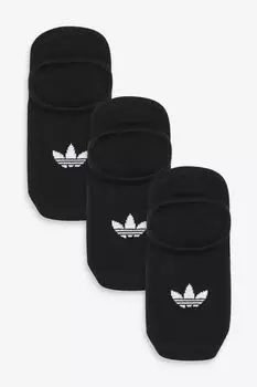 Взрослые в черном три пары носков Adidas Originals, черный