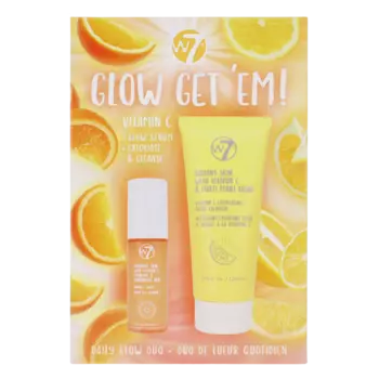 W7 Glow Get'em! набор: осветляющая сыворотка для лица, 1 шт. + гель для умывания, 120 мл