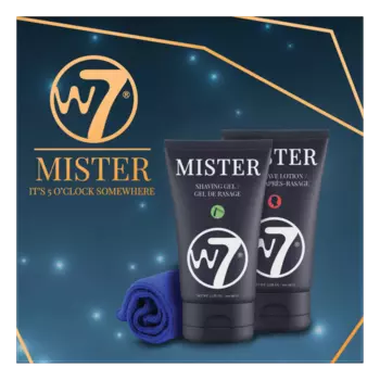 W7 Mister It's 5 O'Clock Somewhere набор: гель для бритья, 100 мл + бальзам после бритья, 100 мл + полотенце из микрофибры, 1 шт.