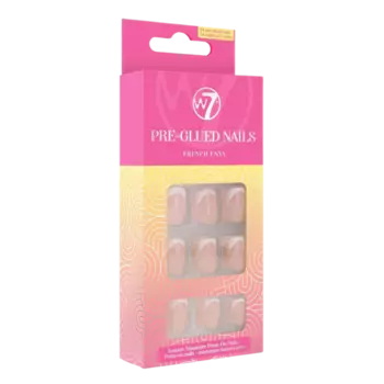 W7 Pre-Glued Nails french envy самоклеящиеся гвозди, 24 шт/1 упаковка