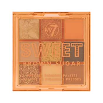 W7 Sweet палитра прессованных пигментов Brown Sugar для век, 8,1 г