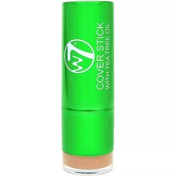 W7 Tea Tree Concealer Stick Кремовая успокаивающая формула для кожи от пятен и покраснений Стойкий консилер для макияжа Легкий/средний 3,5 г
