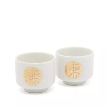 Wacko Maria Набор бутылок и чашек для сакэ, белый