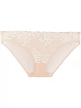 Wacoal трусы-брифы с цветочной вышивкой, нейтральный цвет
