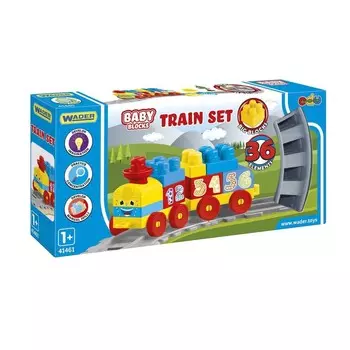 Wader, Baby Blocks, Train Blocks, 1,45 м, 36 шт.