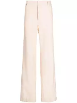 Wales Bonner прямые брюки Paris, нейтральный цвет